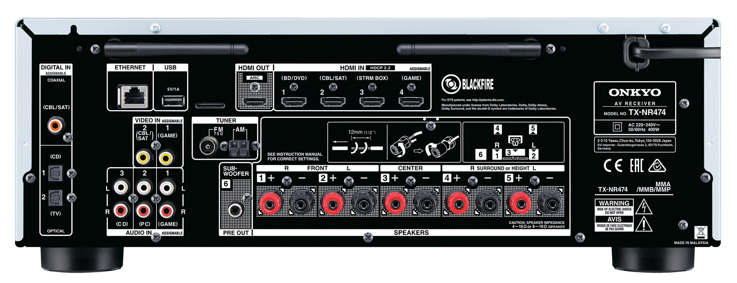 Onkyo TX-NR 474 silver