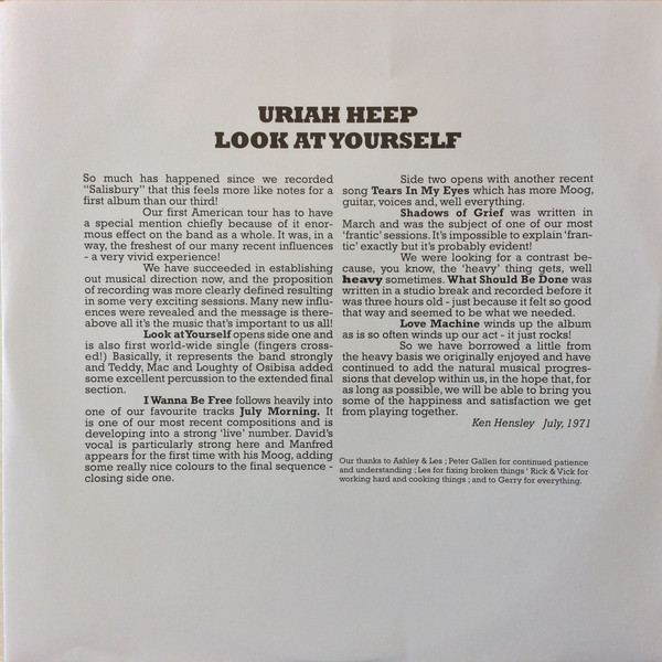 Uriah Heep - Look At Yourself (BMGRM086LP)