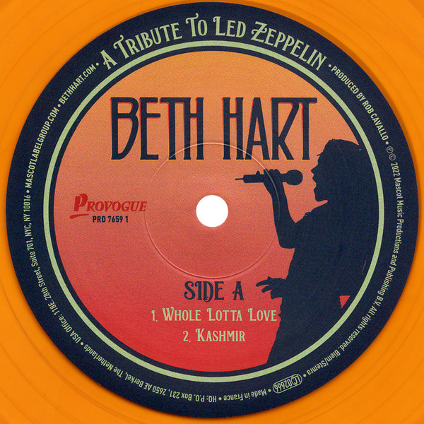 Beth Hart - A Tribute To Led Zeppelin [Orange Vinyl] (PRD 7659 1)