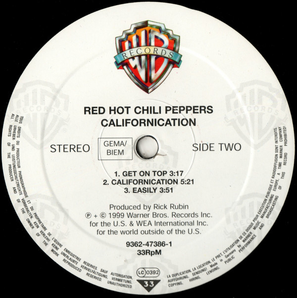 Red Hot Chili Peppers - Californication (093624738619)