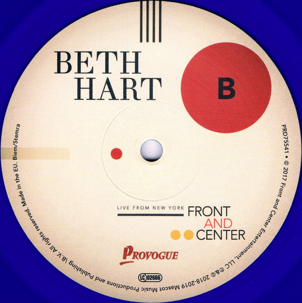 Beth Hart - Front And Center (Live From New York) [Blue Vinyl] (PRD 7554 1)