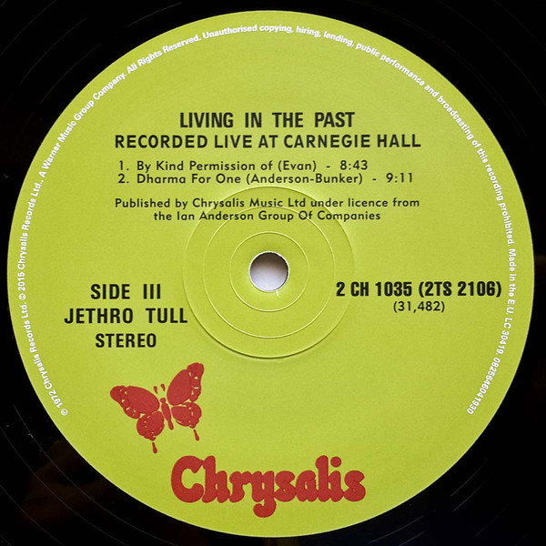 Jethro Tull - Living In The Past (0825646041930)