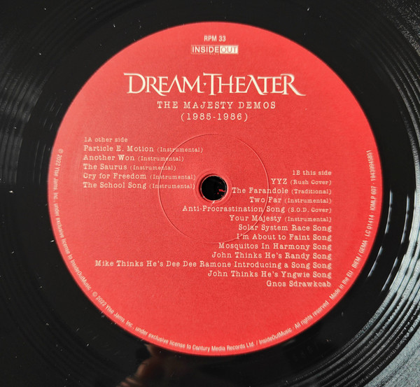 Dream Theater - Lost Not Forgotten Archives: The Majesty Demos (1985-1986) [Black Vinyl] (19439945851)