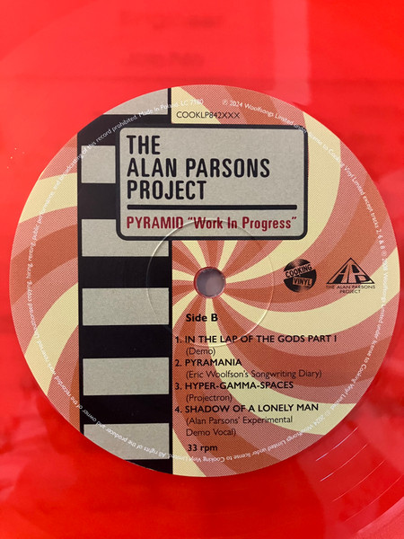 The Alan Parsons Project - Pyramid “Work In Progress” [Orange Vinyl] (COOKLP842XXX)