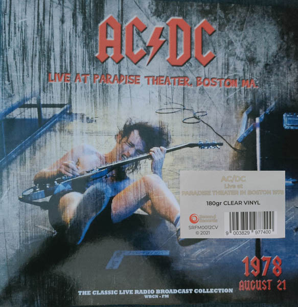 AC/DC - Live At Paradise Theater, Boston MA. (1978 August 21) [Clear Vinyl] (SRFM0012CV)