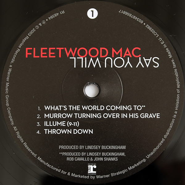 Fleetwood Mac - Say You Will (603497856817)