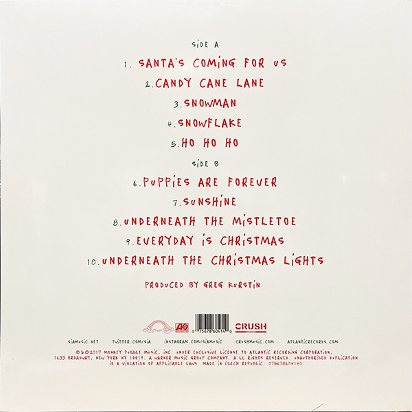 Sia - Everyday Is Christmas [White, Green, Pink Splattered Vinyl] (075678604140)