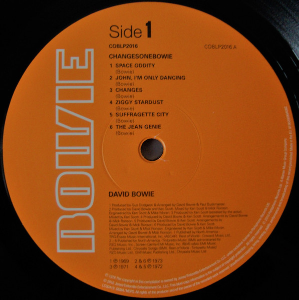 David Bowie - ChangesOneBowie [40th Anniversary Edition](0190295994082)
