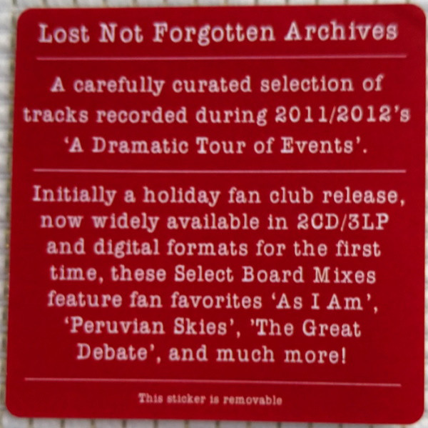 Dream Theater - Lost Not Forgotten Archives: A Dramatic Tour Of Events – Select Board Mixes [Black Vinyl] (19439878771)