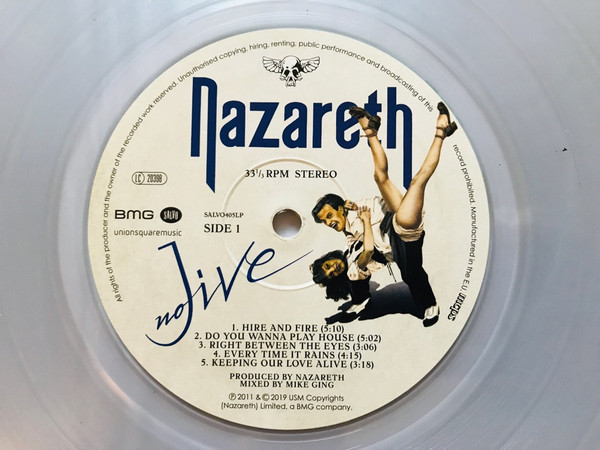 Nazareth - No Jive [Clear Vinyl] (SALVO405LP)