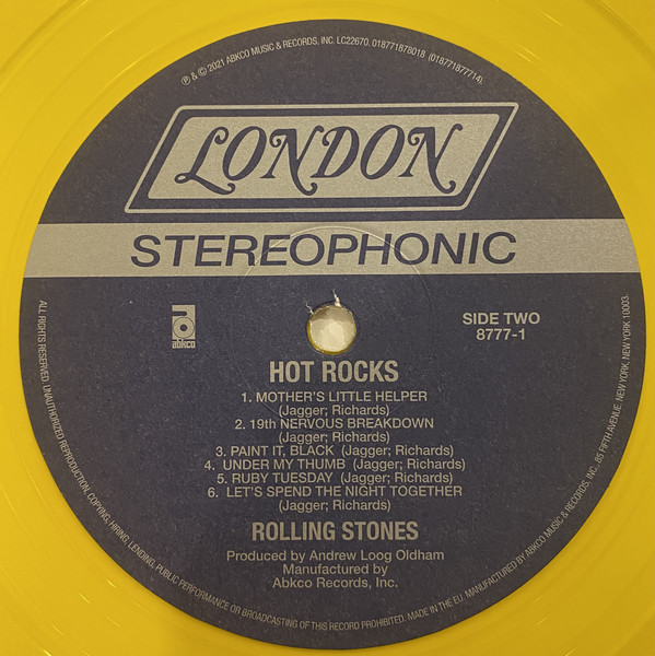 The Rolling Stones - Hot Rocks 1964-1971 [Yellow Limited Edition Vinyl] (8777-1)