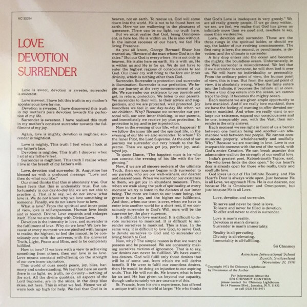 Carlos Santana & Mahavishnu John McLaughlin - Love Devotion Surrender (C 32034)