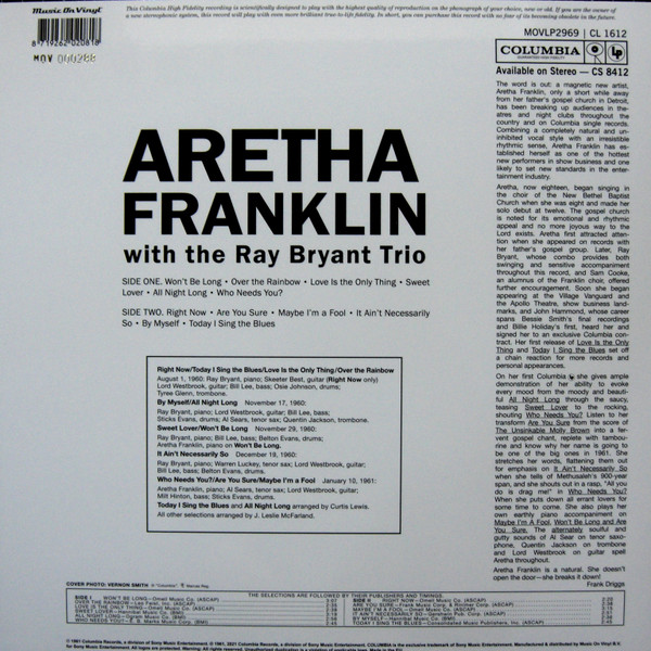 Aretha Franklin With The Ray Bryant Combo - Aretha (MOVLP2969)