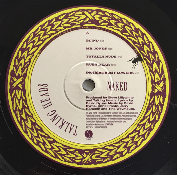 Talking Heads - Naked [Black Vinyl] (603497830879)