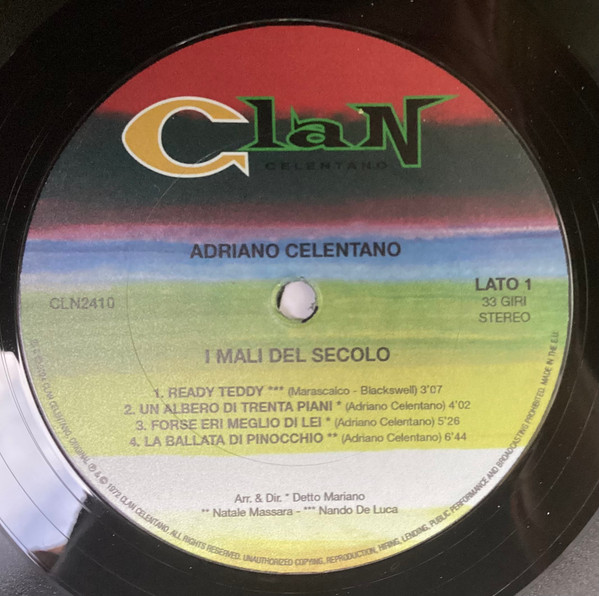 Adriano Celentano - I Mali Del Secolo (0602465624922)