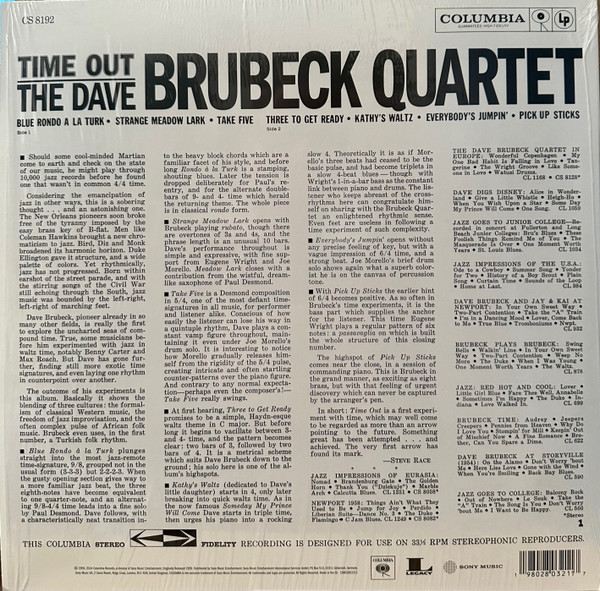 The Dave Brubeck Quartet - Time Out (0198028032117)