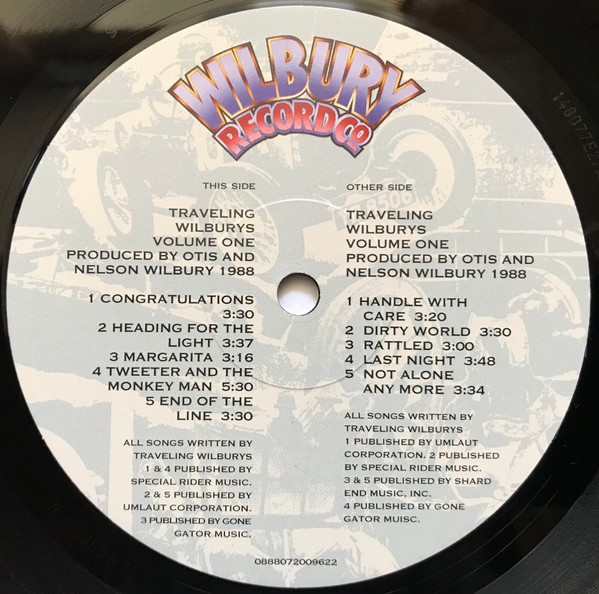 Traveling Wilburys - Volume 1 (0888072009622)