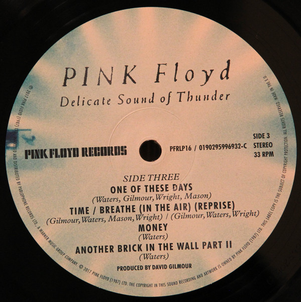 Pink Floyd - Delicate Sound Of Thunder (PFRLP16)