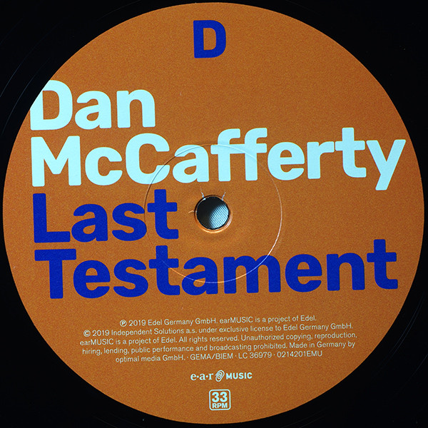 Dan McCafferty - Last Testament (0214201EMU)
