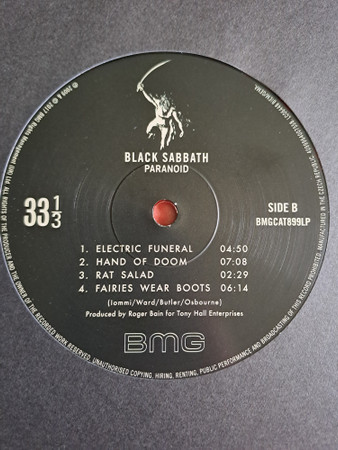 Black Sabbath - Paranoid [Red With Black Splatter Vinyl] (4099964007558)