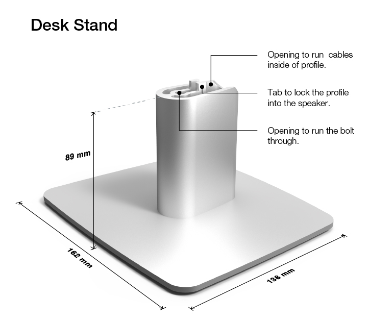 Dynaudio Desk Stand Xeo 2 silver