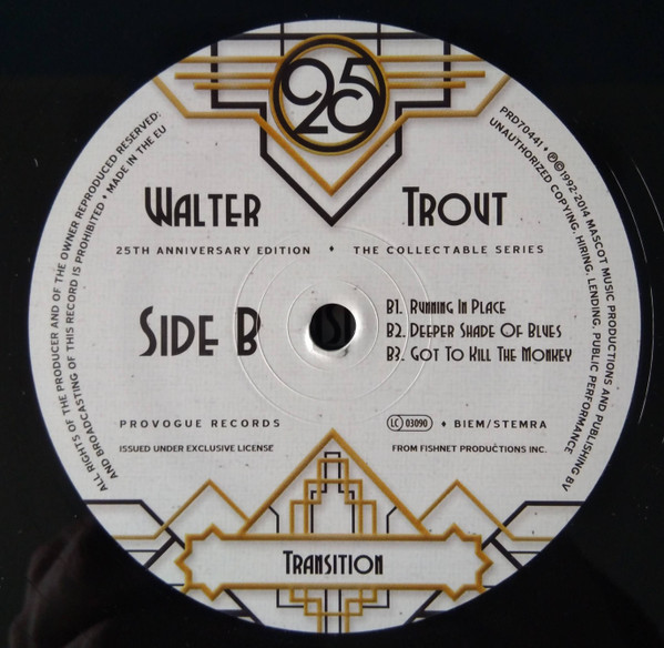 Walter Trout Band - Transition [25th Anniversary Edition] (PRD70441)