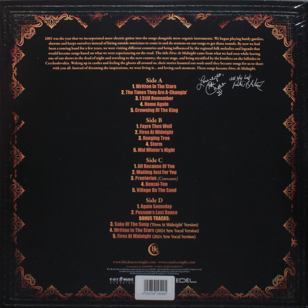 Blackmore's Night - Fires At Midnight [Red With Black Marble Vinyl] (4029759195405)