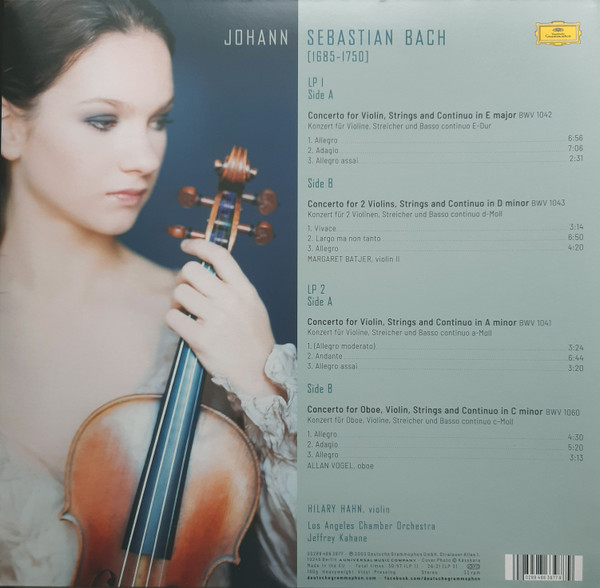 Hilary Hahn, Jeffrey Kahane, Los Angeles Chamber Orchestra - Bach: Concertos (486 3977)