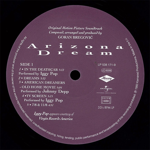 OST - Goran Bregovic - Arizona Dream [Original Motion Picture Soundtrack] (538 171-9)