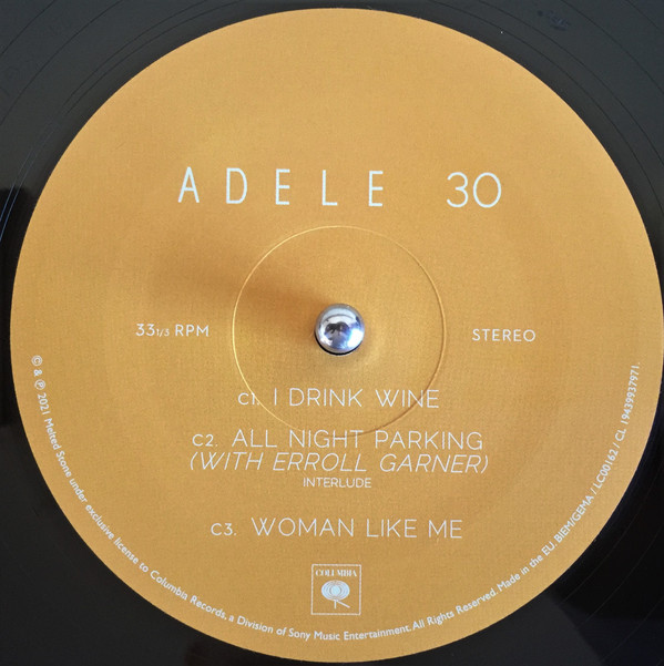 Adele - 30 [Black Vinyl] (194399379714)
