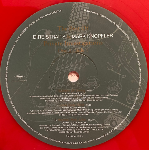 Dire Straits & Mark Knopfler - Private Investigations (The Best Of) [Red Vinyl] (5540315-5)