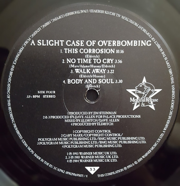 The Sisters Of Mercy - Greatest Hits Volume One - A Slight Case Of Overbombing (0190295695071)