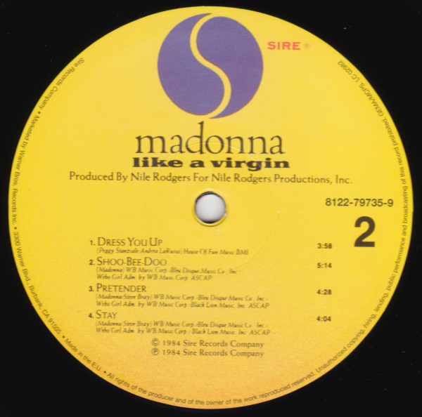 Madonna - Like A Virgin (8122-79735-9)