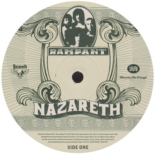 Rampant nazareth. Nazareth Rampant 1974. Nazareth логотип группы. Виниловые диски Nazareth. Лейбл пластинок Назарет.