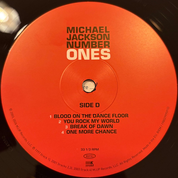 Michael Jackson - Number Ones [The Best Of ...] [Black Vinyl] (0198029995916)