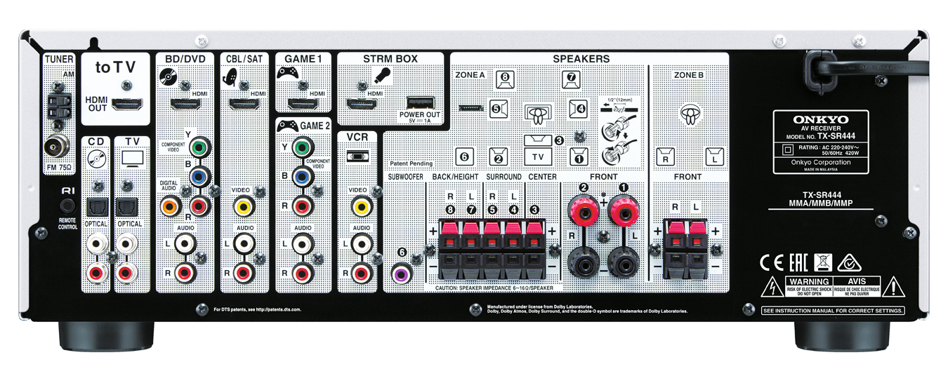 Onkyo TX-SR 444 silver