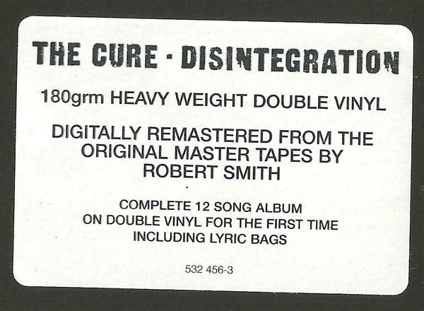 The Cure - Disintegration (0600753245637)