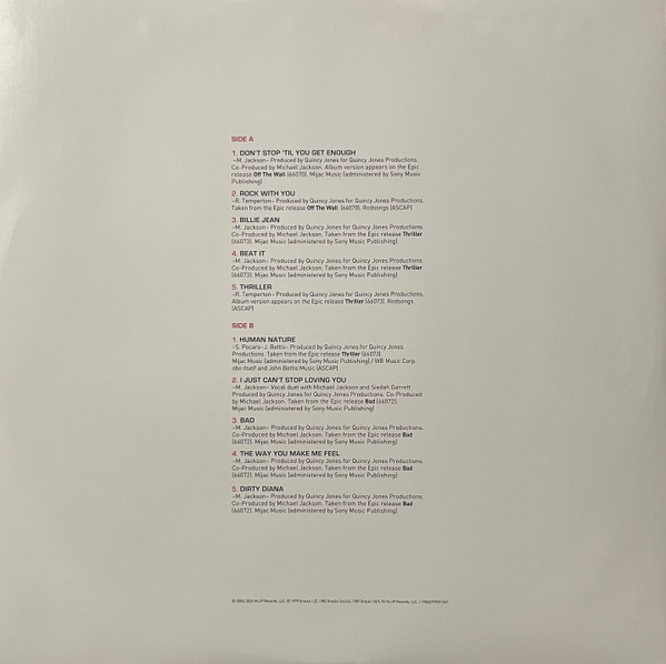 Michael Jackson - Number Ones [The Best Of ...] [Red Vinyl] (0199584107011)