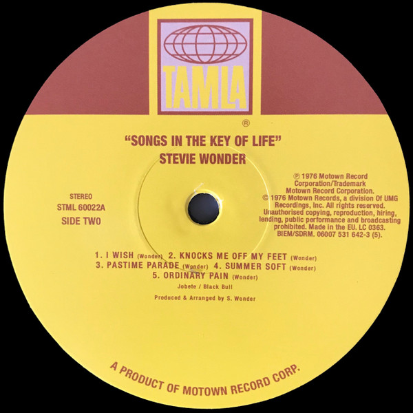 Stevie Wonder - Songs In The Key Of Life (06007 531 642-2)