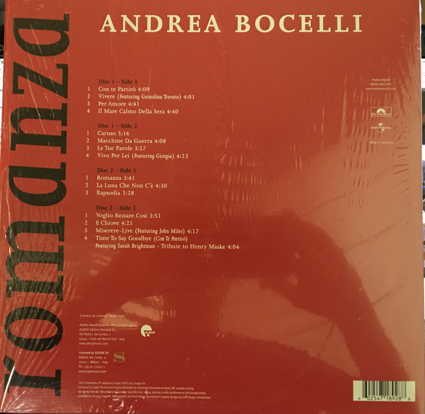 Andrea Bocelli - Romanza (0602547189288)