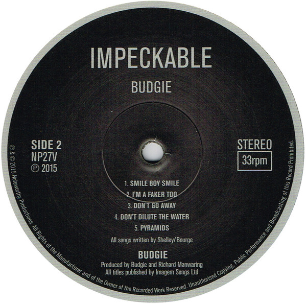 Budgie - Impeckable (NP27V)