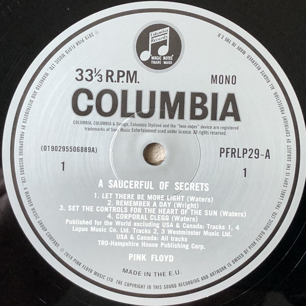Pink Floyd - A Saucerful Of Secrets (PFRLP29)
