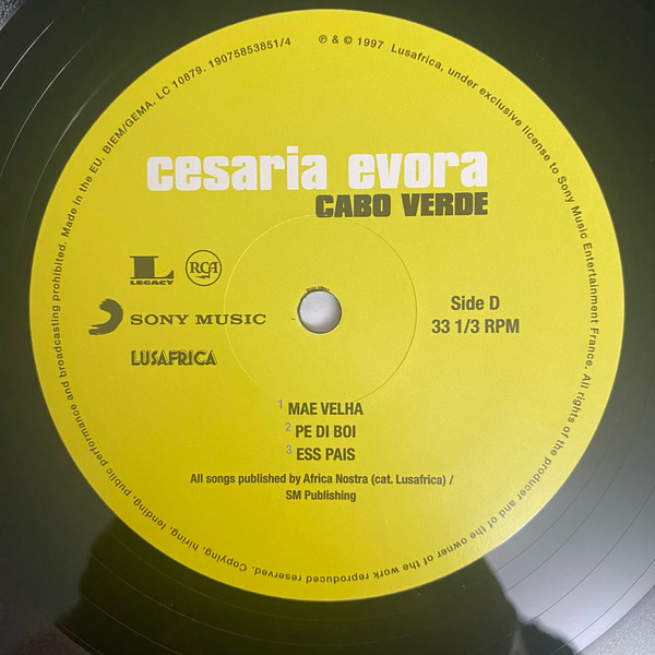 Cesaria Evora - Cabo Verde (0190758538518)