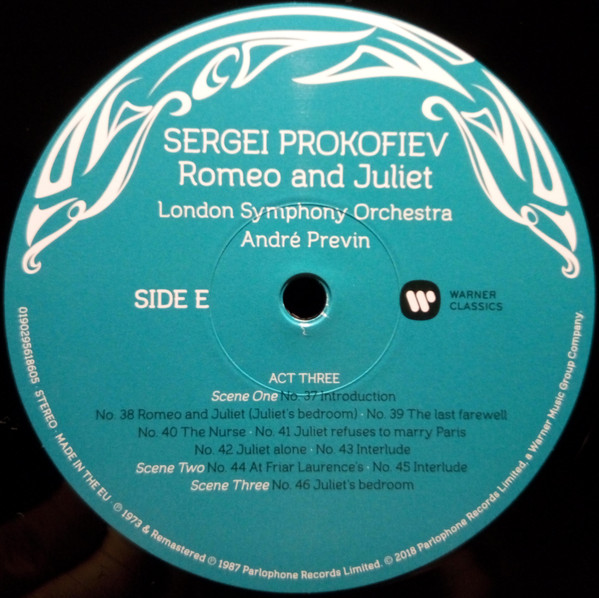 Andre Previn, London Symphony Orchestra - Prokofiev: Romeo And Juliet [The Complete Ballet, Op. 64] (0190295618605)