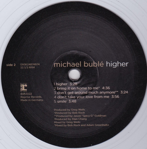 Michael Buble - Higher [Crystal Clear Vinyl]  (093624874874)