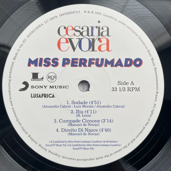 Cesaria Evora - Miss Perfumado (0190758538716)