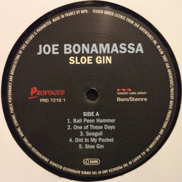 Joe Bonamassa - Sloe Gin (PRD 7218 1)