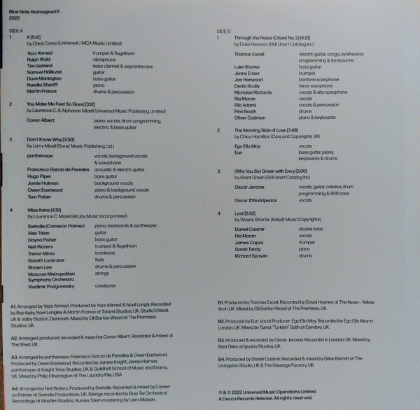 Various Artists - Blue Note Re:imagined II (2022) (0602445382392)