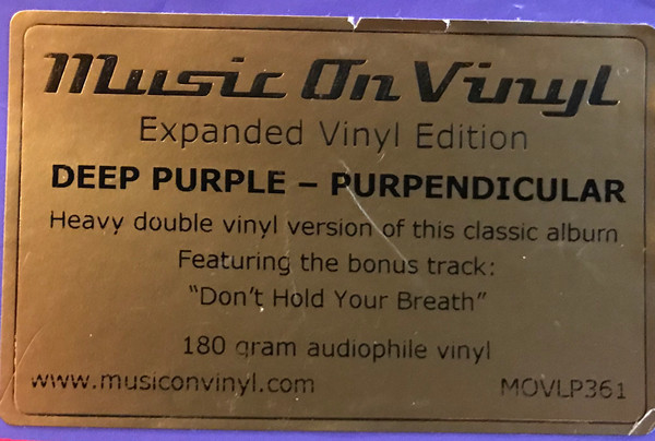 Deep Purple - Purpendicular (MOVLP361)