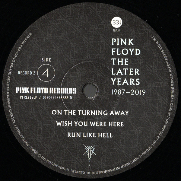 Pink Floyd - The Later Years 1987-2019 (PFRLY19LP)